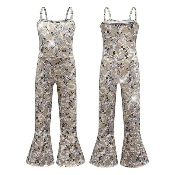 NWT Barbie Movie Pink Cowboy Blue Plaid Gold Jumpsuit Girls Halloween Co… - Picture 10 of 15